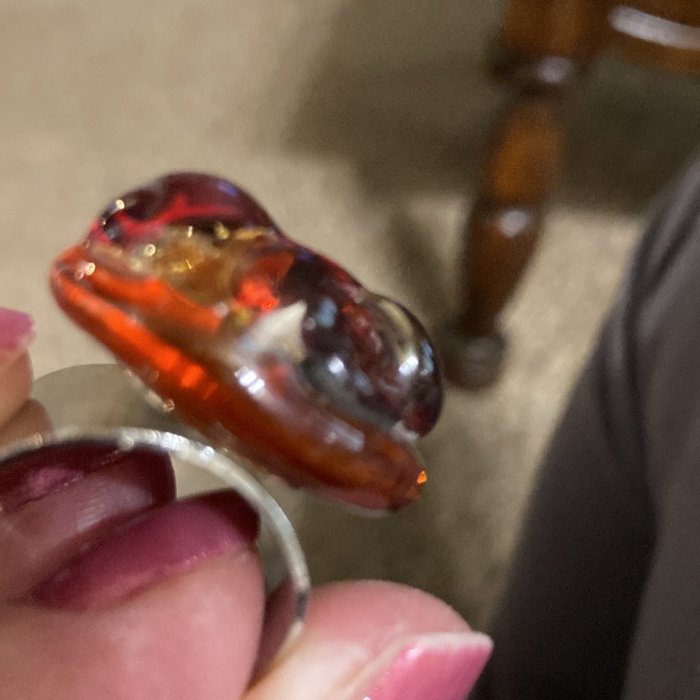 Antica Murrina adjustable glass ring approximate size is 6ish to 7 - Picture 10 of 12